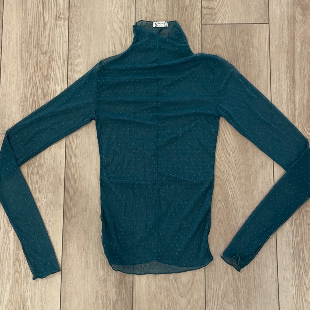 Free people sheer mock neck top